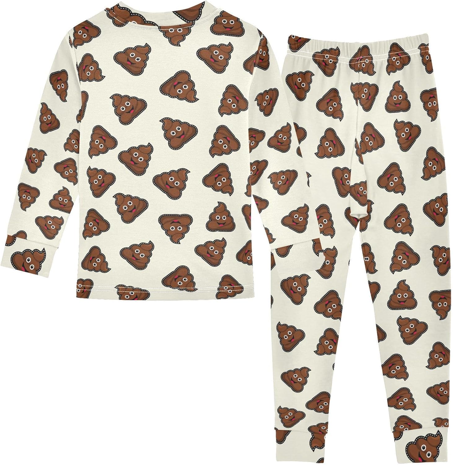 Unisex Long-Sleeve PJ Sets, 2-Piece Pajamas Sleepwear - Image 4