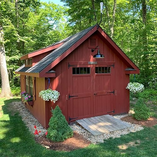 Miniatura 7 de The Gardena - Lámpara de muro de cuello de cisne  Iluminación de granero e iluminación de granja  Fabricada en Estados Unidos.