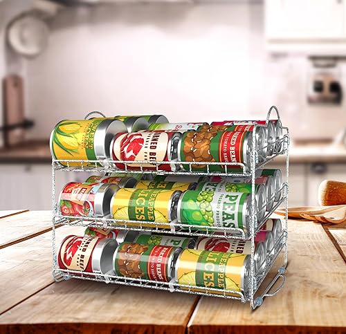 Miniatura 2 de Utopia Kitchen - Estante de almacenamiento de metal, organizador de latas de 16.5 x 12.5 x 13.5 pulgadas, organizador de latas apilable con