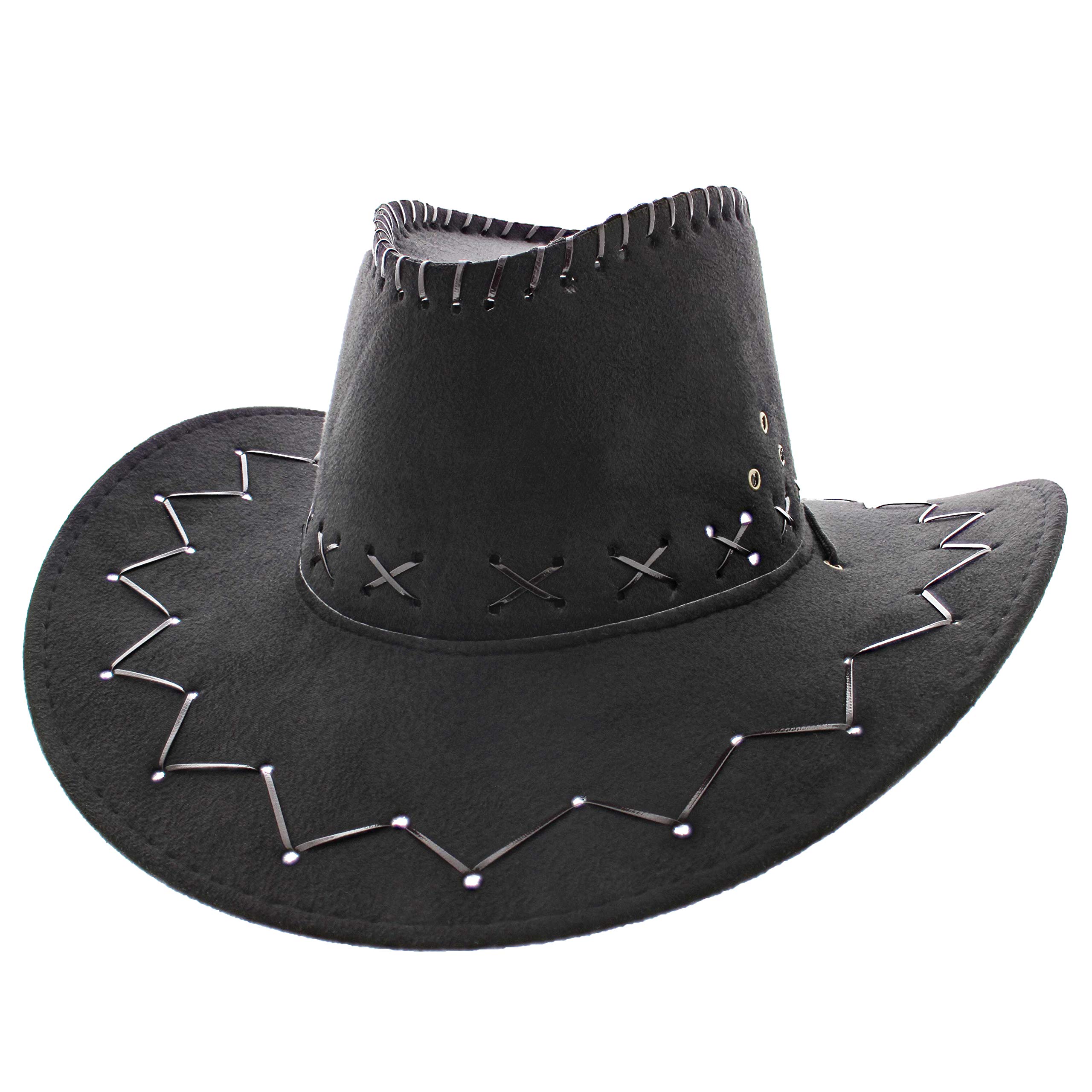 Zac's Alter Ego Fancy Dress Unisex Cowboy or Cowgirl Hat - Black, Brown, Pink or White โ image 1