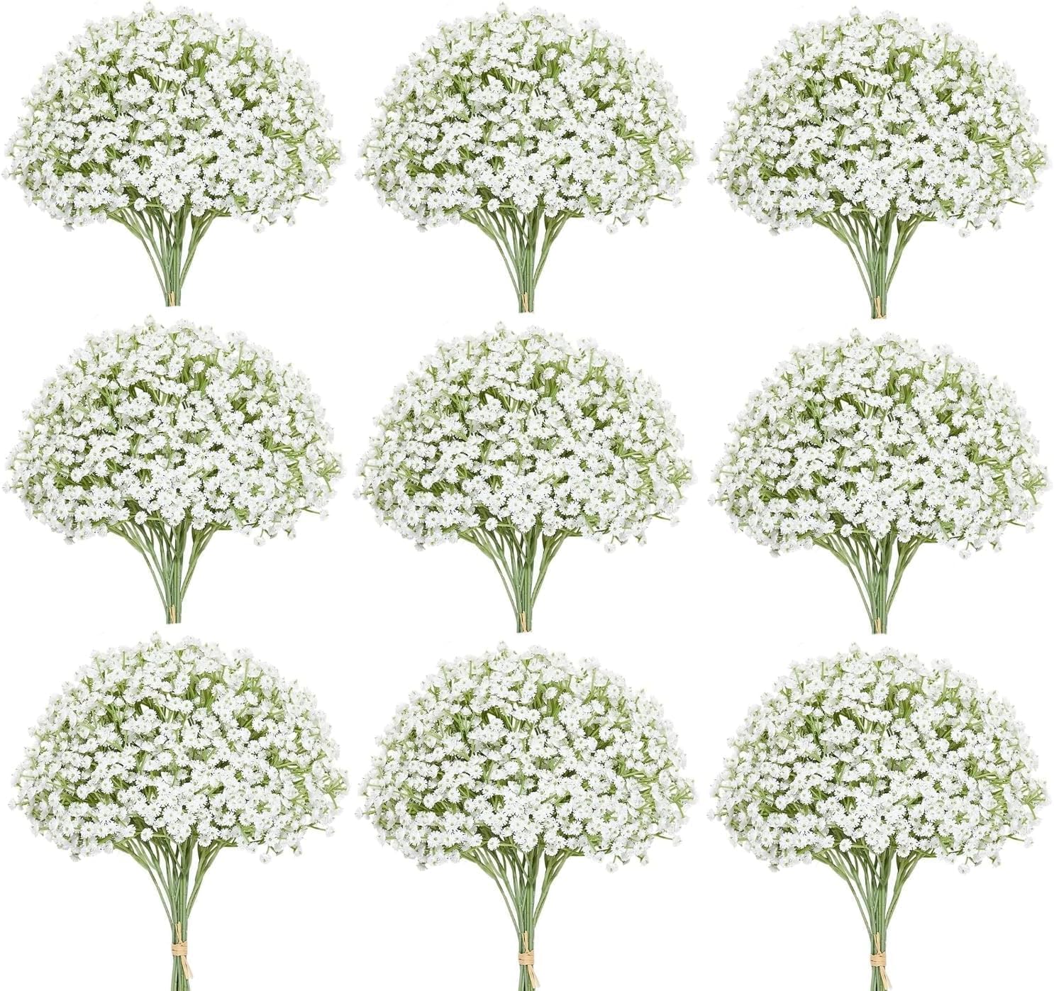 150 Pcs Babys Breath Artificial Flowers,Artificial Babys Breath Flowers,Fake Flowers Silk Plastic Artificial Gypsophila Realistic Flower for Wedding Home DIY Decoration (150 PCS)