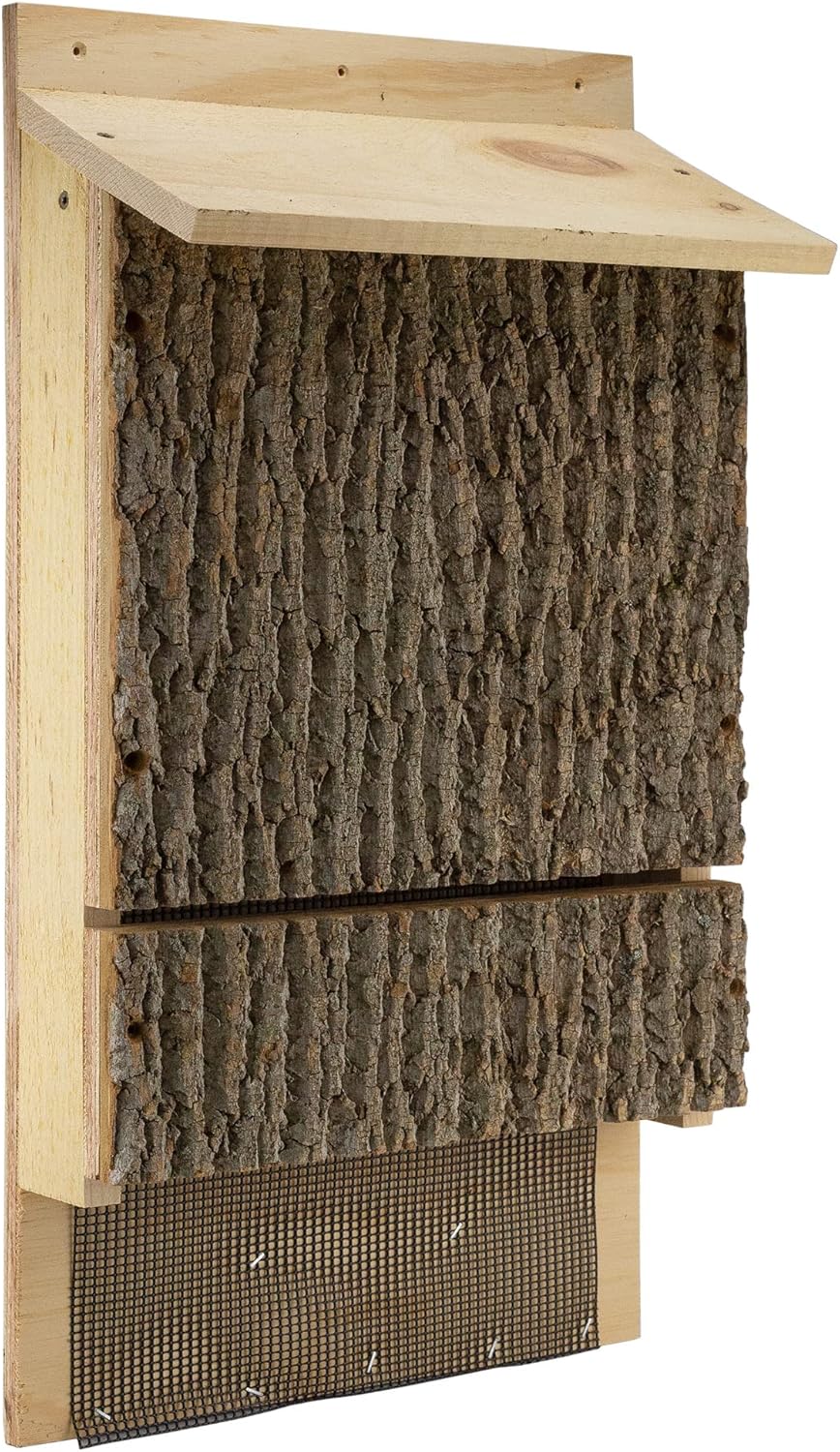 OBC Endorsed Single Chamber Wooden Bat House; Rustic Handmade Bat Shelter Box