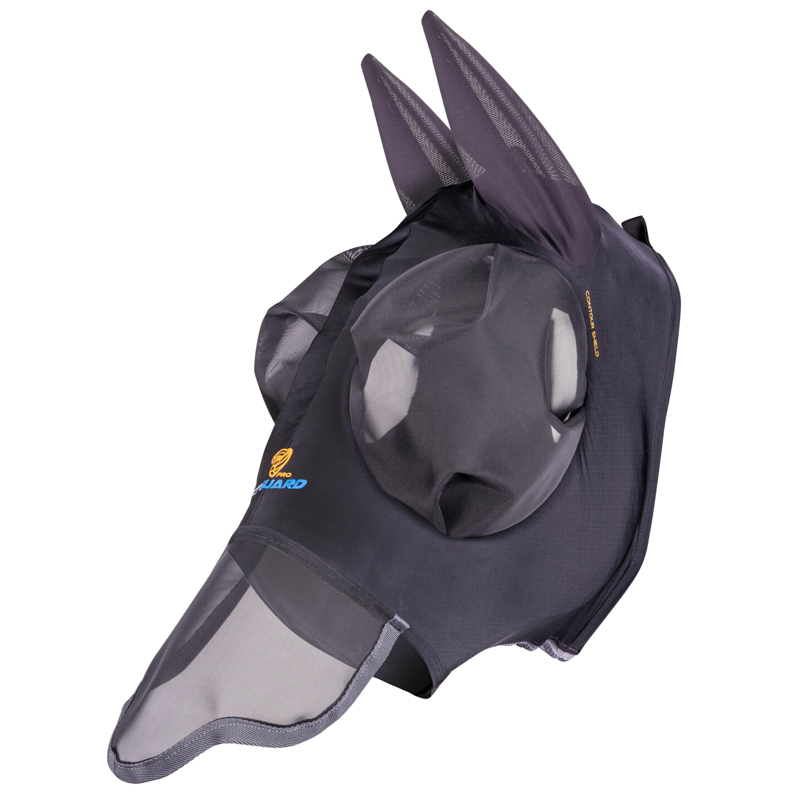 Shires FlyGuard Pro Stretch Fly Mask with Nose - Jet Black