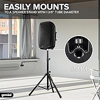 Vista 6 de Gemini Altavoz PA Bluetooth de 15" 2000W con enlace TWS, USB/SD/FM, entradas XLR/RCA/AUX, entradas de micrófono doble y guitarra, control EQ