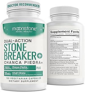 Chanca Piedra Stone Breaker, Advanced Formula Natural Dissolver, Kidney Cleanse Supplement, Urinary Tract Detox, Flush Impurities, Clear System, Sugar Free, 30 Day Supply (120 Vegan Capsules)