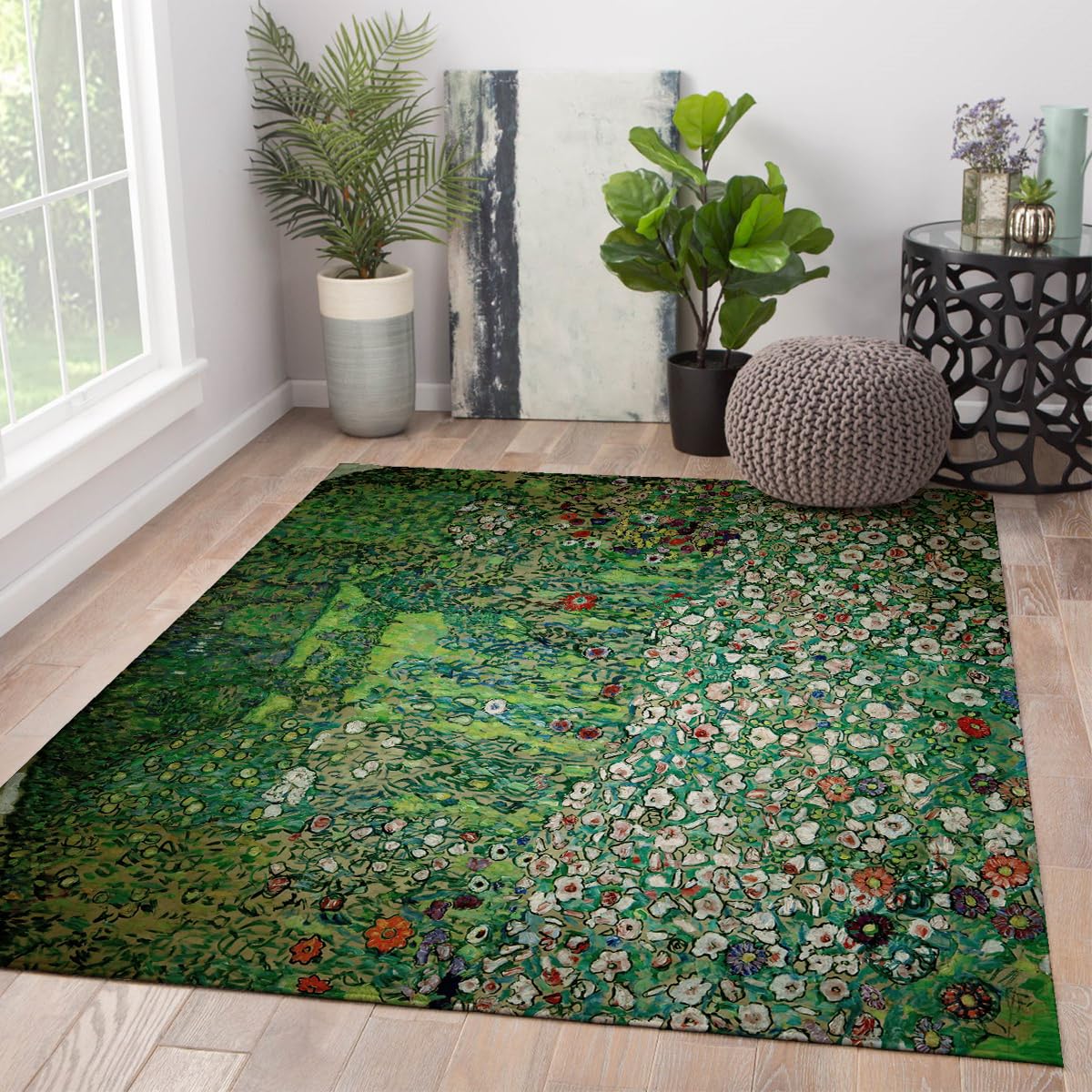 Tapis zone lavable style rustique 90x150 pour chambre et cuisine