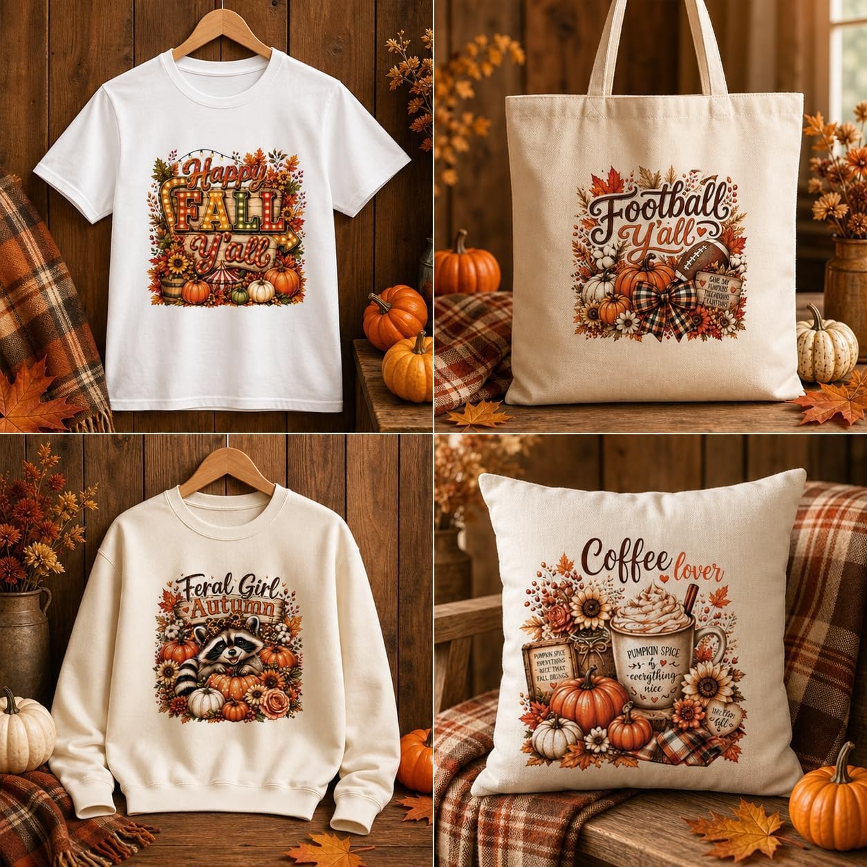 Fall DTF Transfers Ready to Press Thanksgiving Designs