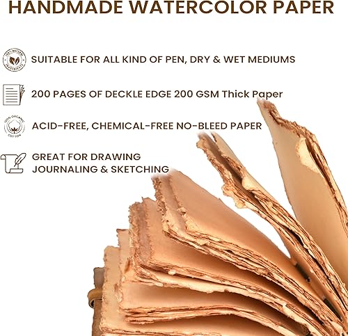 Miniatura 5 de LEATHER VILLAGE Tree of Life - Diario vintage encuadernado en cuero para hombres y mujeres, libro de sombras, papel de acuarela antiguo hecho a mano