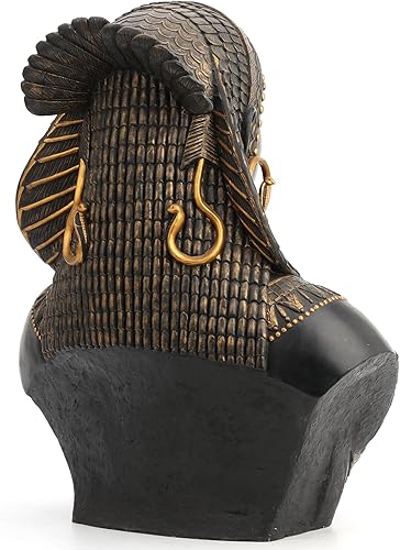 Miniatura 4 de Veronese Design Busto de escultura de resina egipcia de Cleopatra de 21 14 pulgadas, acabado pintado a mano