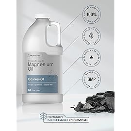 Horbach Magnesium Oil | 64 fl. oz | Therapeutic Grade | Vegetarian, Non-GMO, Gluten Free, and Paraben Free Odorless Formula