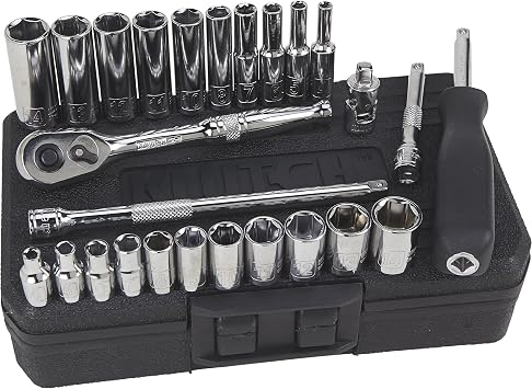 Klutch 1/4in.-Drive Socket Set 26-Pc., Metric