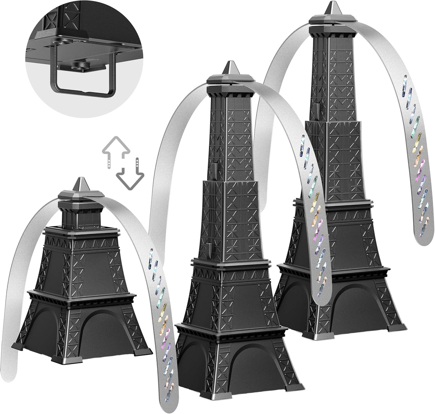 Fly Fans for Tables, 3 Pcs Foldable for Outdoor Tables, Fly Away Bug Repellent Fan Table Top Bug Repellent Fan with Holographic Blades for Outside or Inside Table use Restaurant Party Barbeque