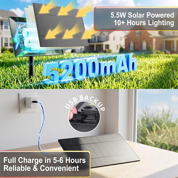 Lámparas solares exteriores impermeables con control remoto USB y 32 LED miniatura 3