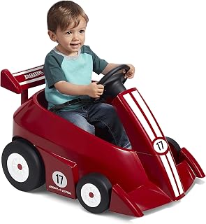 Radio Flyer Grow with Me Racer, Kids Battery Powered and Remote Control Ride On Toy, Red Toddler Ride On Toy for Ages 1.5-4 Years, Large