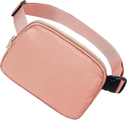 Miniatura 10 de Cangurera unisex para mujeres y hombres, mini-cinturón de 1 litro con correa ajustable, bolsa cruzada de nailon ligero para entrenamiento, correr,