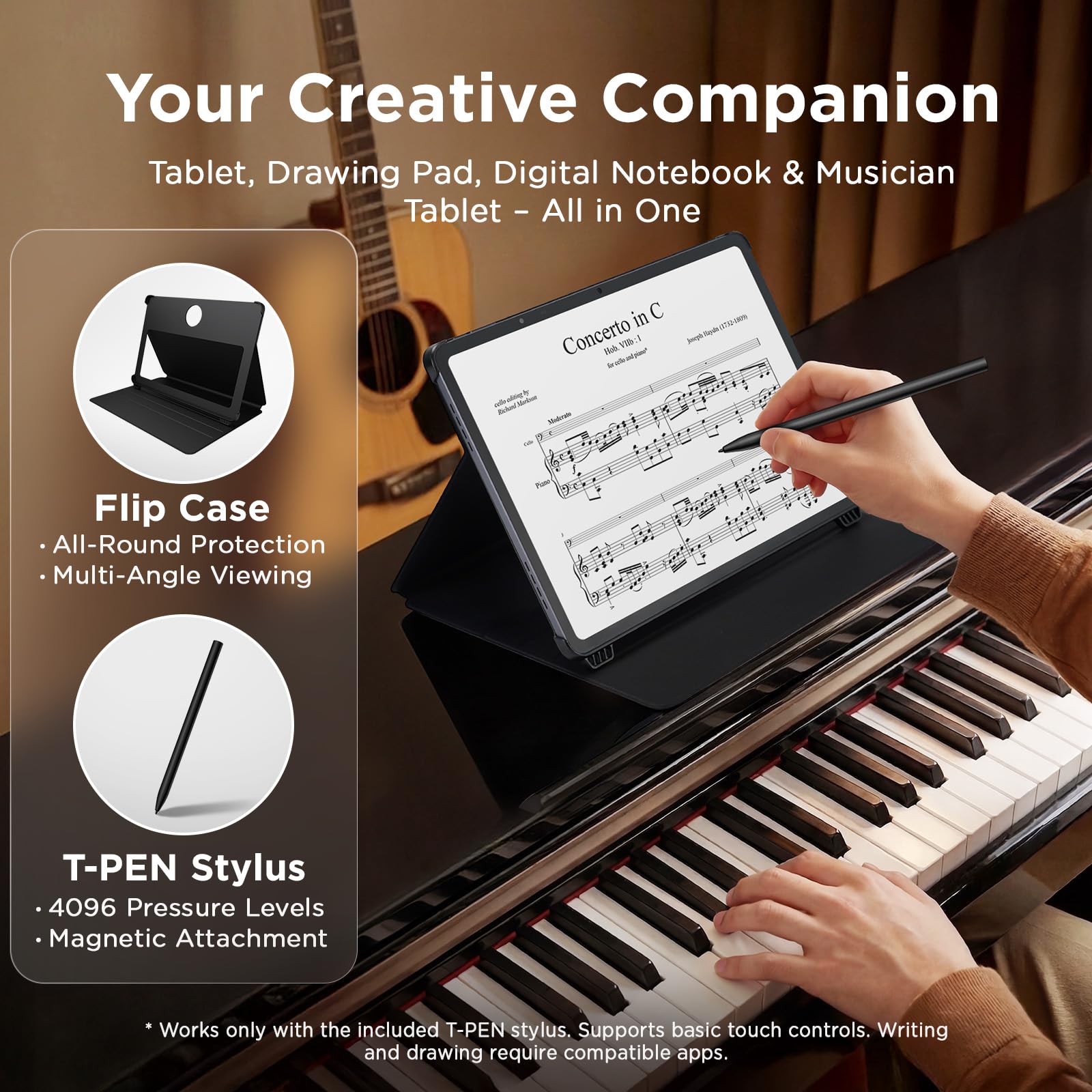 TCL NXTPAPER 14 Android Tablet, 14.3" Paper-Like Display Drawing Pad & Digital Notebook with 4096-Level Stylus & Flip Case, 8+8GB RAM, 256GB Storage, 10000mAh Battery, Multi-Window, Gray