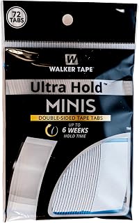 Ultra Hold Mini Tabs - Durable Double Sided Hair Wig Tape - Long Lasting Water & Heat Resistant - 72 Tabs per Pack