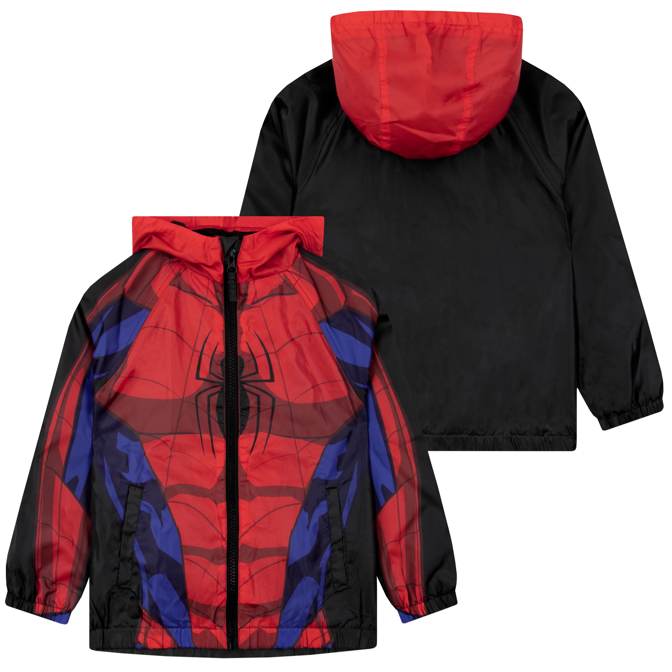 Marvel Spiderman Veste, Imperméable Enfant Super-Héros, Manteau De Pluie Garçon Spiderman, Veste Garçon Déperlante
