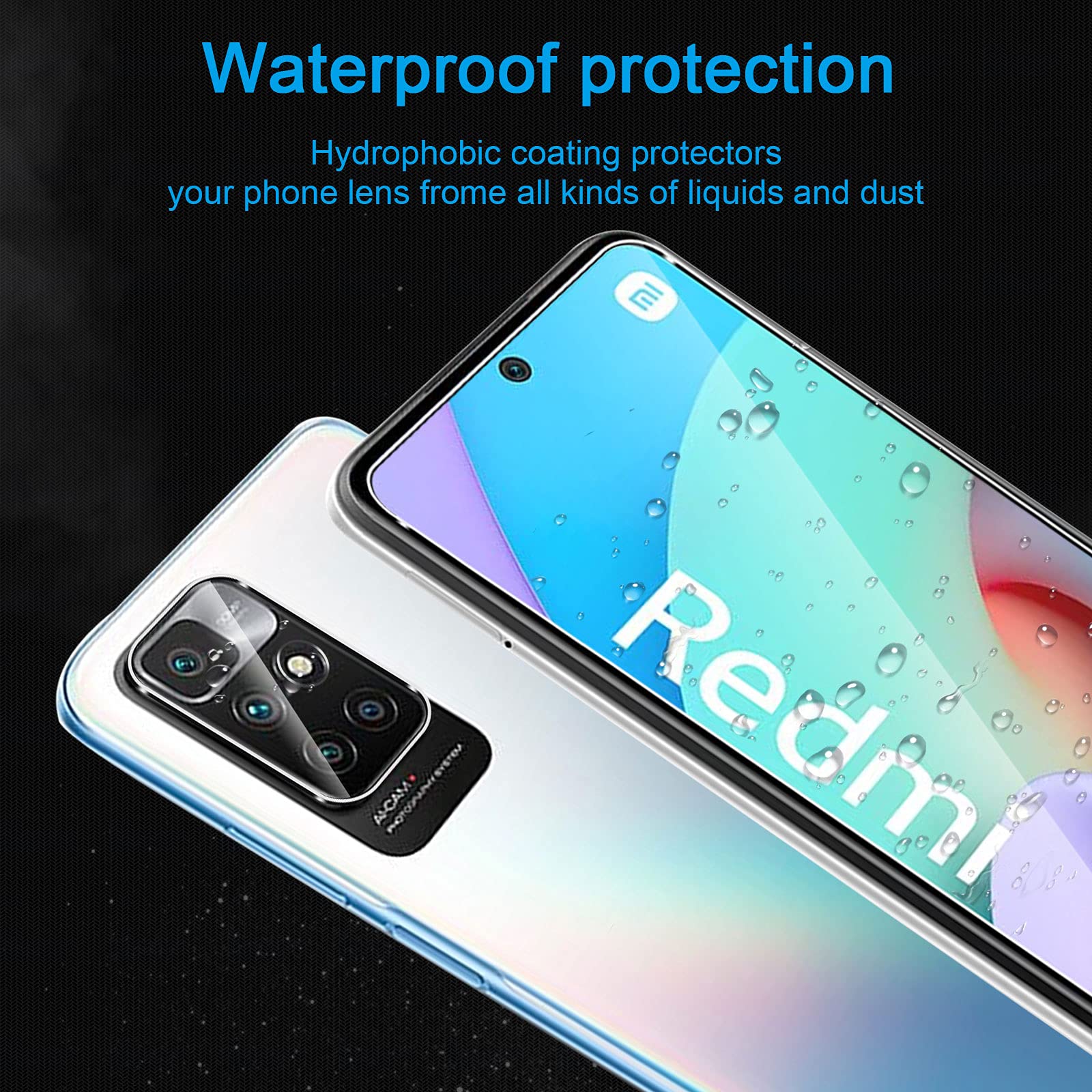 DOINK Pellicola In Vetro Temperato Per Xiaomi Redmi 10 / Redmi 10 2022 – 2 Pezzi, Durezza 9H, Copertura Totale - 3