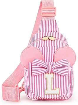 mibasies Initial Sling Bag for Girls, 4 Year Old Girl Birthday Gifts, Letter L