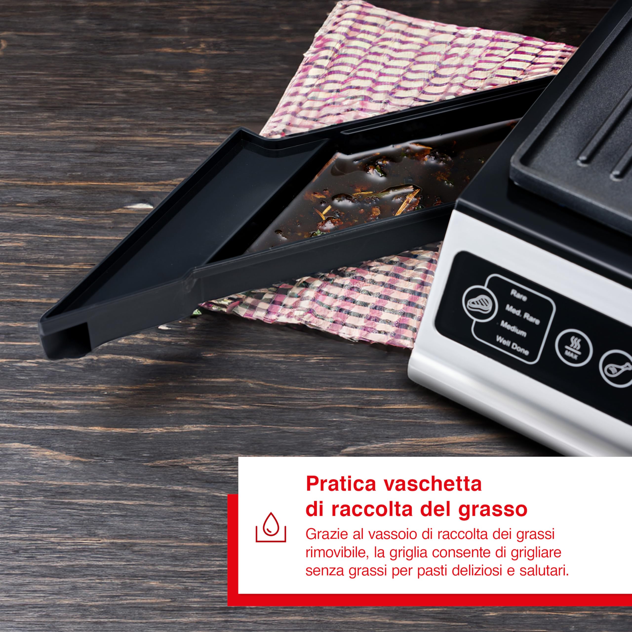 Solis Contact Grill Pro (tipo 7953) - Barbecue elettrico apribile a 180°, Panini Maker, Sandwich Tostapane, Bistecchiera per verdure, antiaderente, lavabile in lavastoviglie, acciaio inossidabile