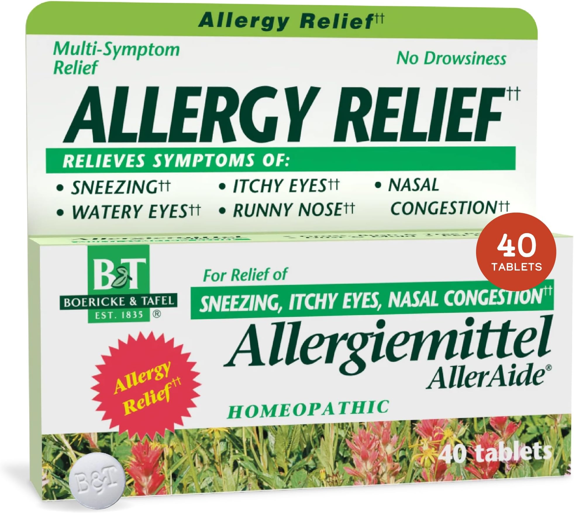 Nature's Way Boericke & Tafel Allergiemittel AllerAide Non-Drowsy, 40 ct