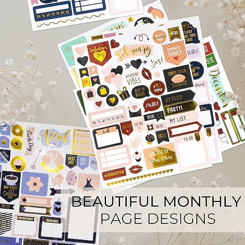 Miniatura 6 de Calcomanías estéticas para planificador de vegetación para una planificación divertida, más de 1100 impresionantes diseños mensuales de lámina