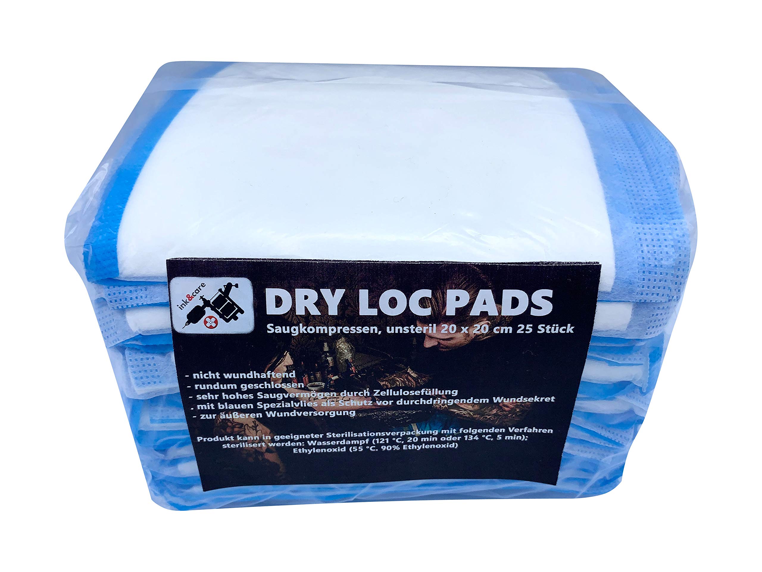 Dry Loc Pads non sterili, 25 pezzi, diverse misure, qualità medica premium (20 x 40 cm)