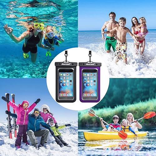 Miniatura 7 de Hiearcool - Funda impermeable IPX8, universal y compatible con celular iPhone 12, Pro 11, Pro Max, XS, Max, XR, X, 8, 7, Samsung Galaxy S10, S9,
