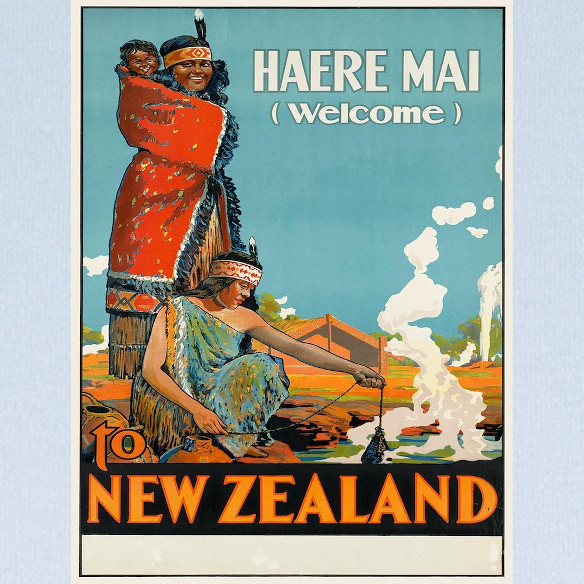 CafePress Vintage Poster New Zealand Baby Blanket, Super Soft Newborn Swaddle