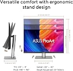 Moniteur professionnel ASUS ProArt Display 27 po 1440P (PA278QGV) – IPS, QHD (2560 x 1440), 95 % DCI-P3, précision des couleurs, ΔE<2, vérifié Calman, 120 Hz, HDR-10, Light Sync, ergonomique, garantie de 3 ans