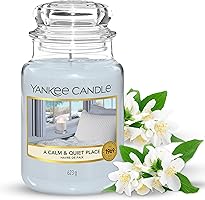 Yankee Candle "A Calm and Quiet Place" Doftljus i Glasburk, Blå, 632 g