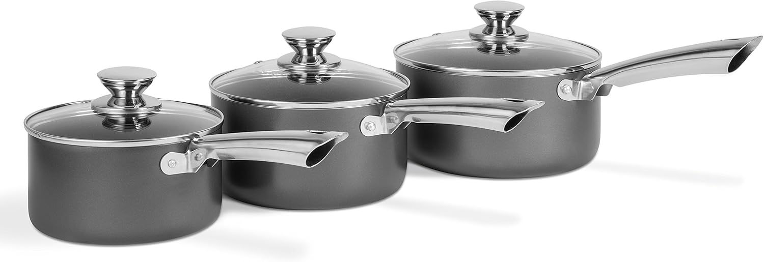 Morphy Richards 973023 Accents Induction Saucepan Set, Non Stick