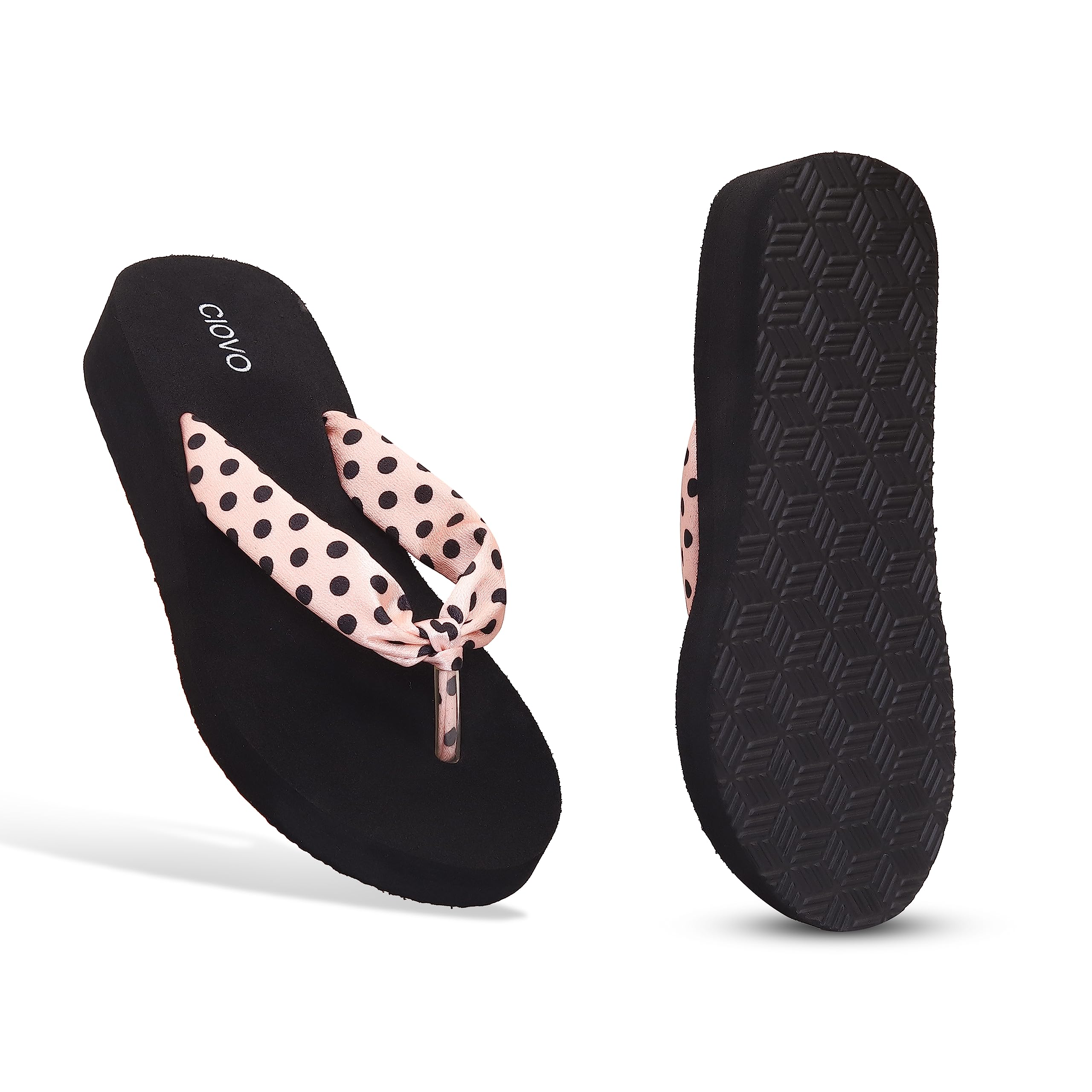 Ciovo Women Soft comfortable and stylish high Heal flip flop slippers for Women | Lightweight Anti Skid Daily Use Heal Chappal (Peach, numeric_7) (B0C7N1HNQ2) Amazon Price History, Amazon Price Tracker