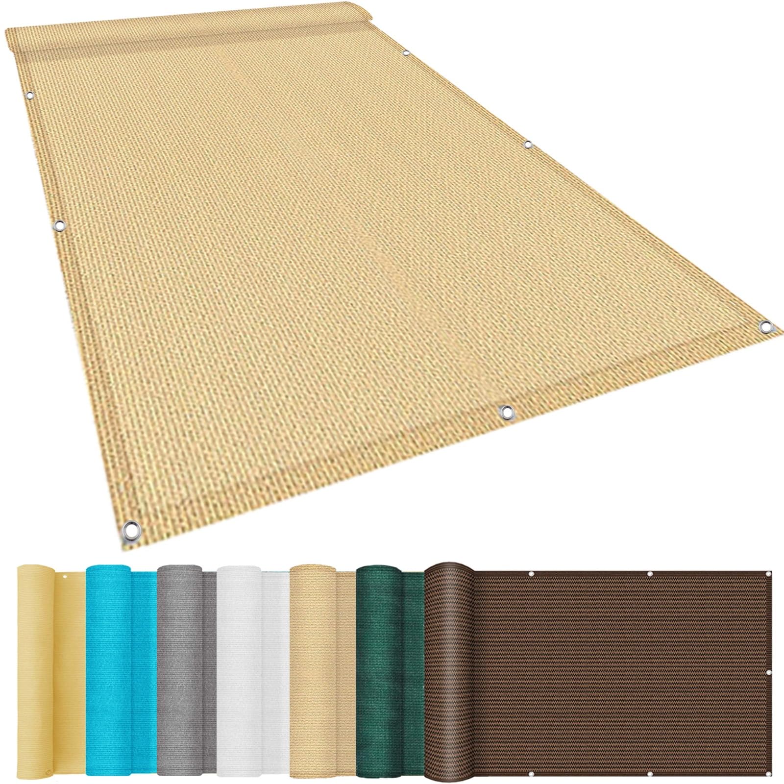 Pare-soleil jardin et balcon jaune 1.4x3.5m pour un été frais en terrasse