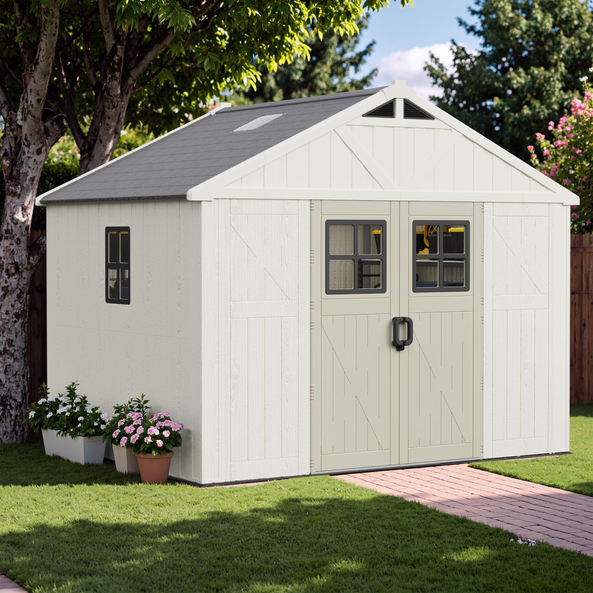 Greesum 10x8FT HDPE Shed