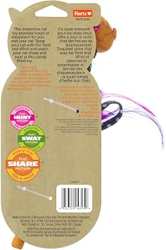 Hartz Just For Cats Twirl and Whirl Interactive Cat Toy Wand, All Breed Sizes