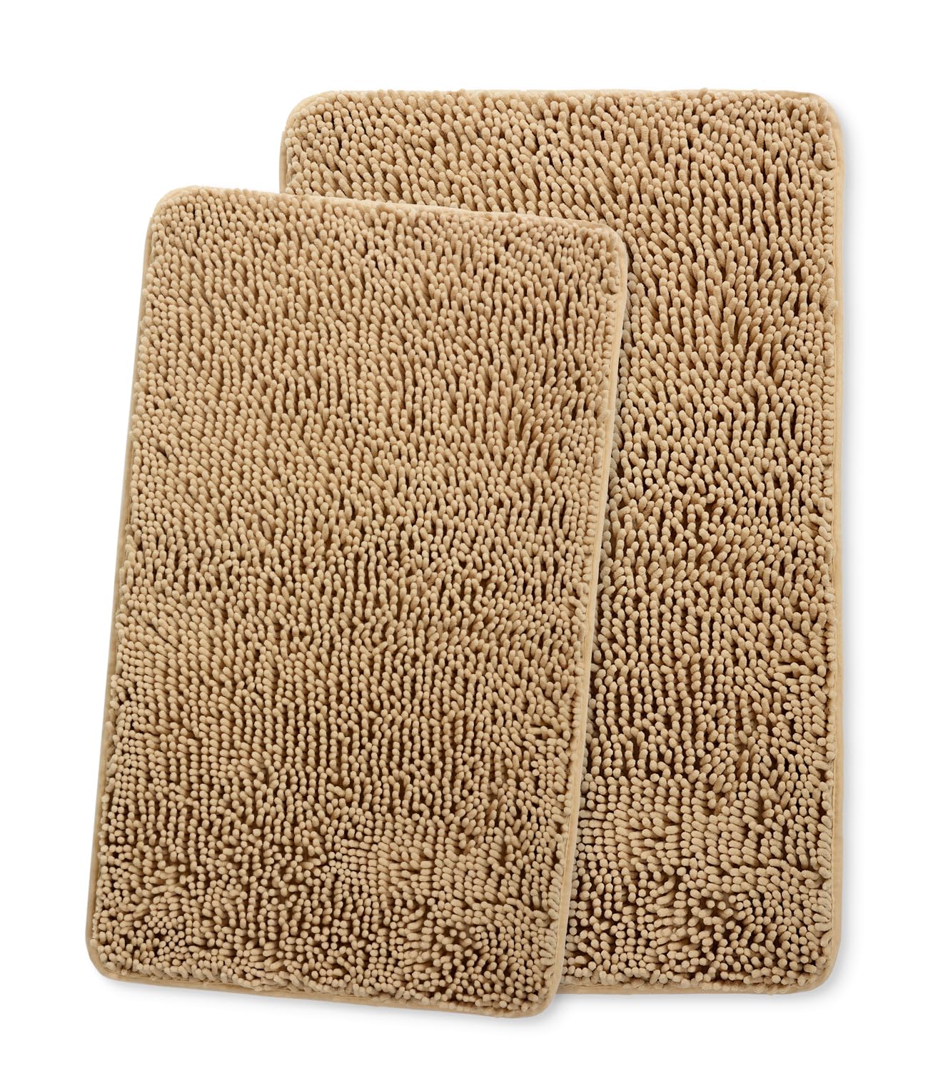 Yeaban Bathroom Rugs Sets 2 Piece,Thick Chenille Bath Mats,Absorbent and Washable Bath Rug Non-Slip, Extra Soft Rugs for Bathroom Floor,Tub,Shower and Sink(20"x32" and 24"x36",Beige) โ image 1