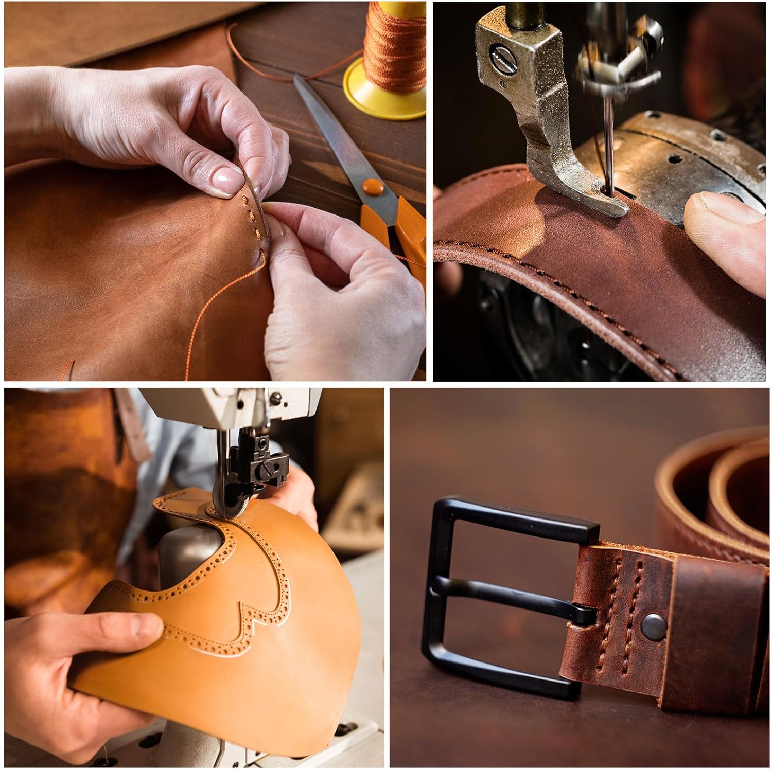 uxcell Flat Leather Sewing Waxed Thread, 200m / 219 Yards Polyester Wax String, 210D Wax Stitching Cord for Leather Crafts, Bookbinding, Bracelets Braided, Grass Green - Image 7