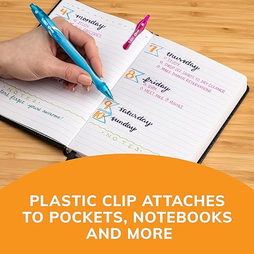 BIC Gelocity Quick Dry Gel Pen with Fast Drying Ink and Comfortable Grip, 12-Count in Assorted Colors