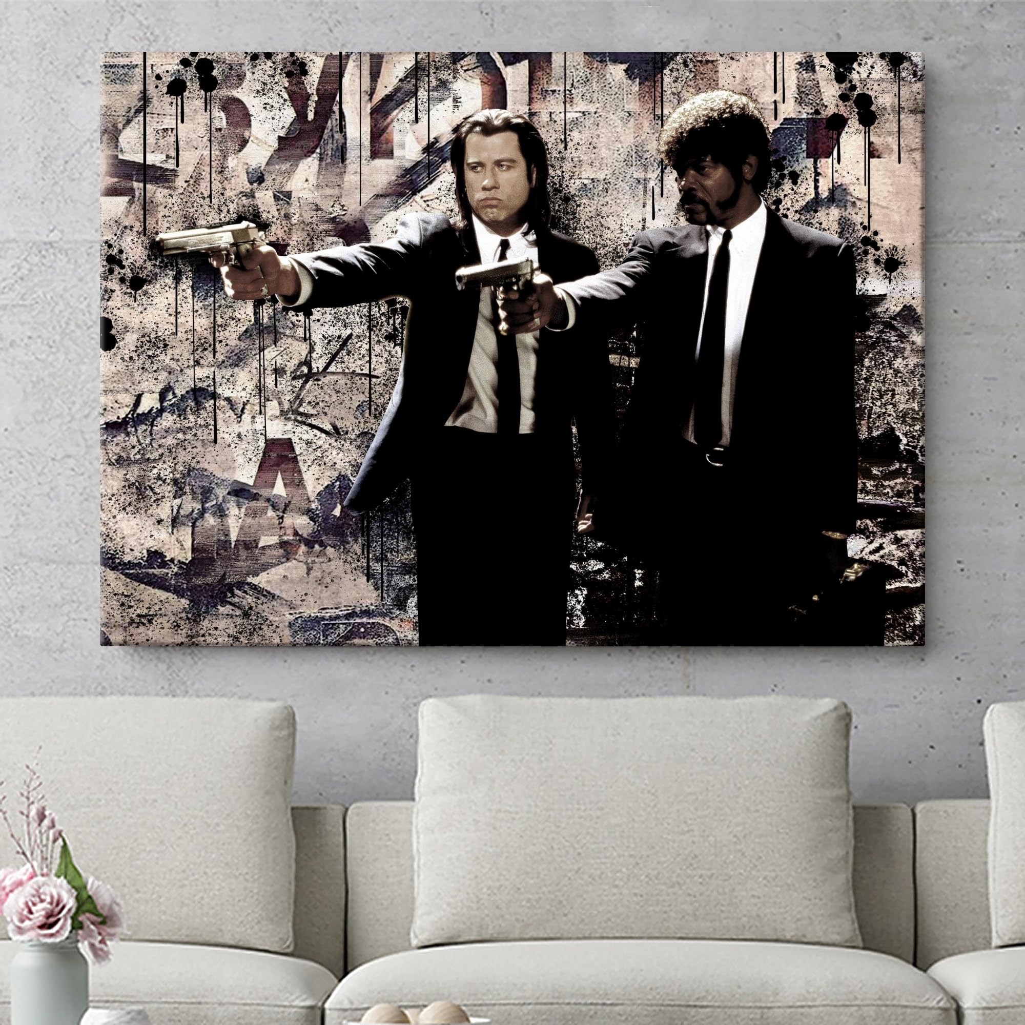 Artmazing | Immagine a forma di Pulp Fiction colorata | immagini S-Art | Immagini di Pulp Fiction Modern | Quadro su tela XXL | Immagine XXL | Poster colorato per parete