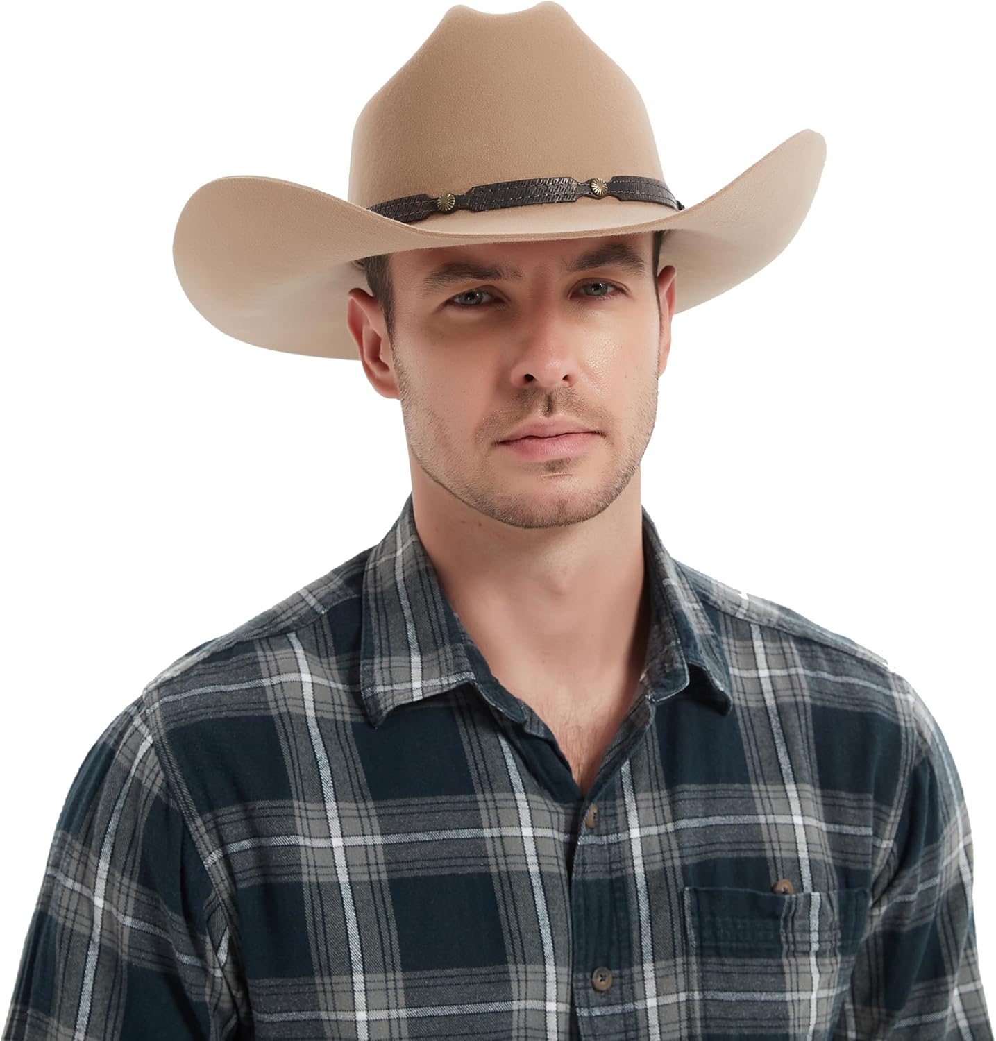 Windy Classic Wool Cowboy Hat, Wide Brim Felt Western Hat, Waterproof, Windproof, UPF 50+ Sun Protection, for Men Women - Image 5