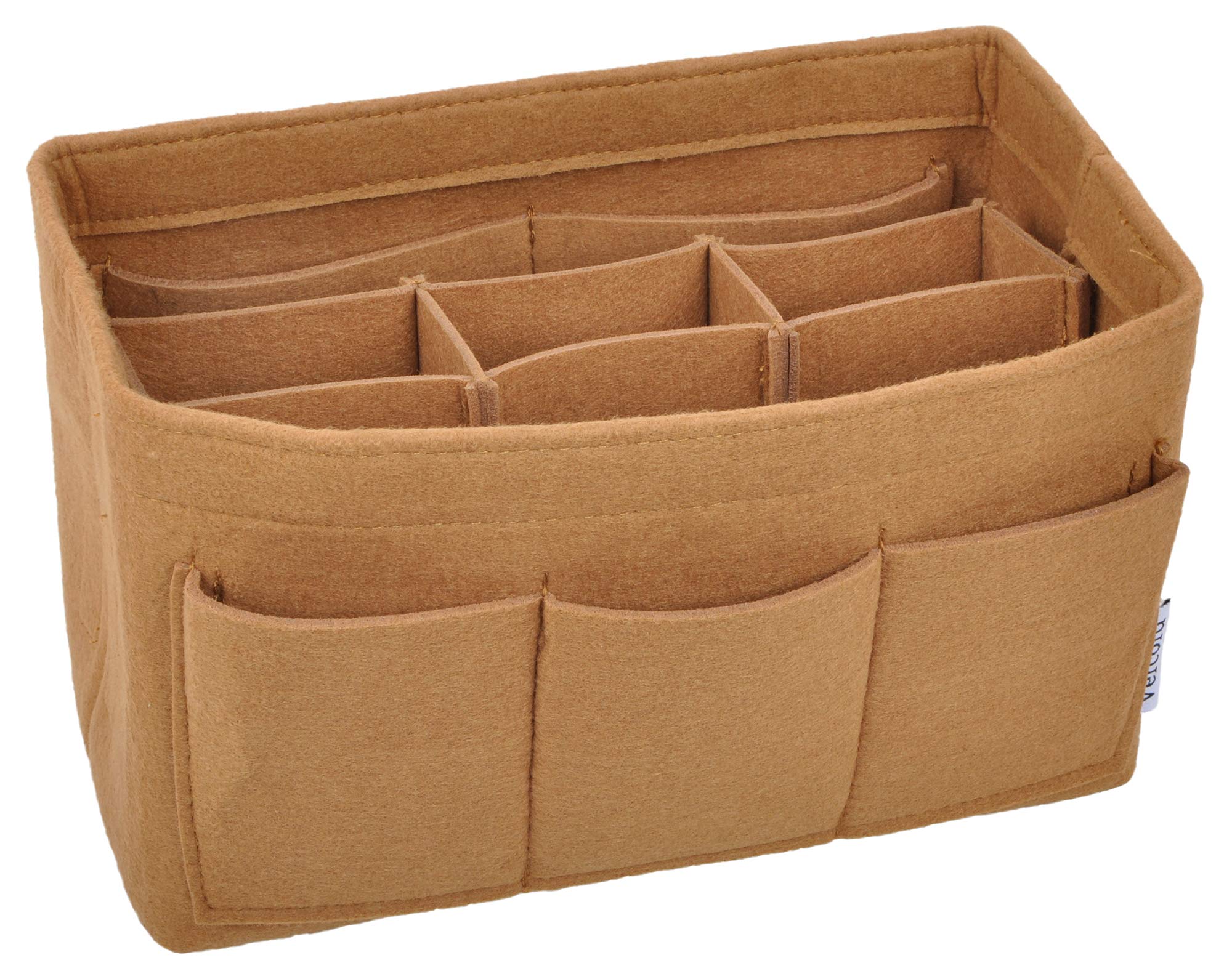 Vercord Felt Purse Organizer Handbag Insert Liner Shaper Bag in Bags for Speedy Neverfull Tote Brown Small