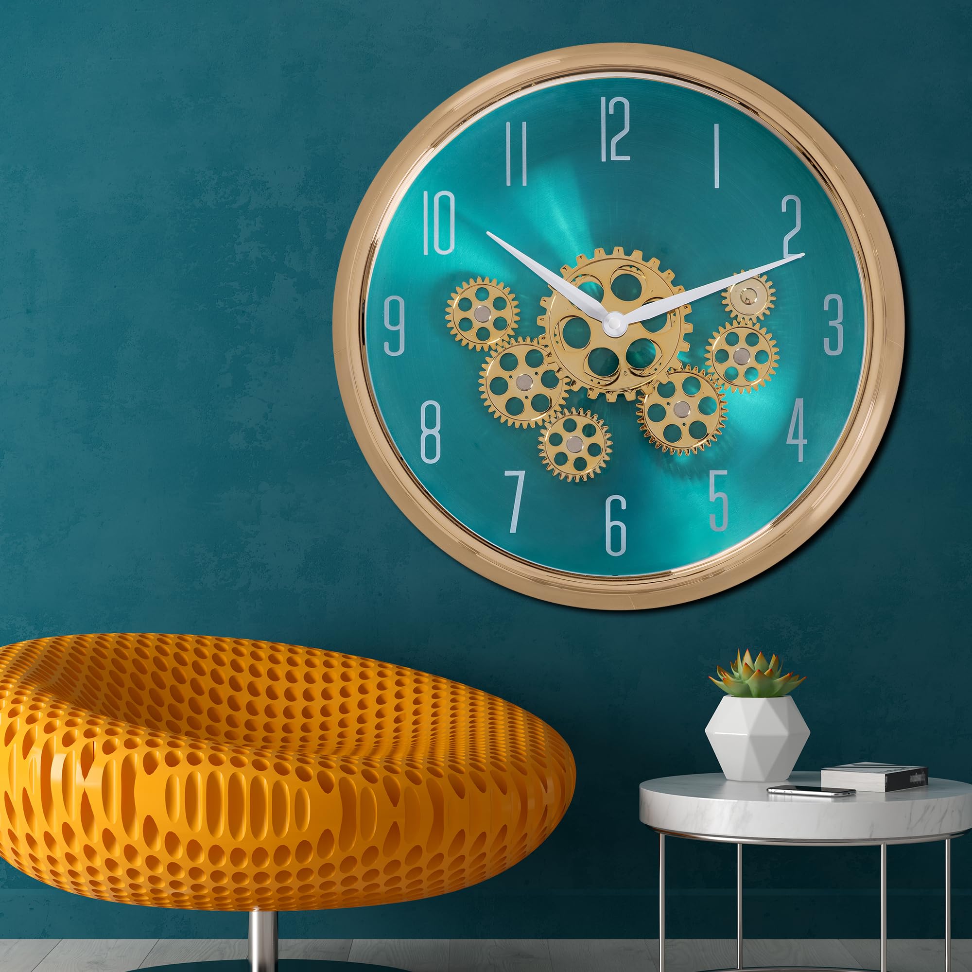 See full amazon price history chart for DEKOR CENTRE - The Moving Hour Luxury Designer Wall Clock | with Moving Gear Mechanism | Aqua Blue (Diameter -14 Inches) | Silent Sweep Noiseless Technology | for Living Room/Home Decor/Hotels DEKOR CENTRE - The Moving Hour Luxury Designer Wall Clock | with Moving Gear Mechanism | Aqua Blue (Diameter -14 Inches) | Silent Sweep Noiseless Technology | for Living Room/Home Decor/Hotels (B0DJ35QRQM) Amazon Price History, Amazon Price Tracker