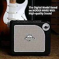 Vista 2 de MOOER Combo de amplificador de guitarra de 15 W, amplificador de práctica con 9 modelos de amplificador digital, altavoz de 6.5 pulgadas, Bluetooth
