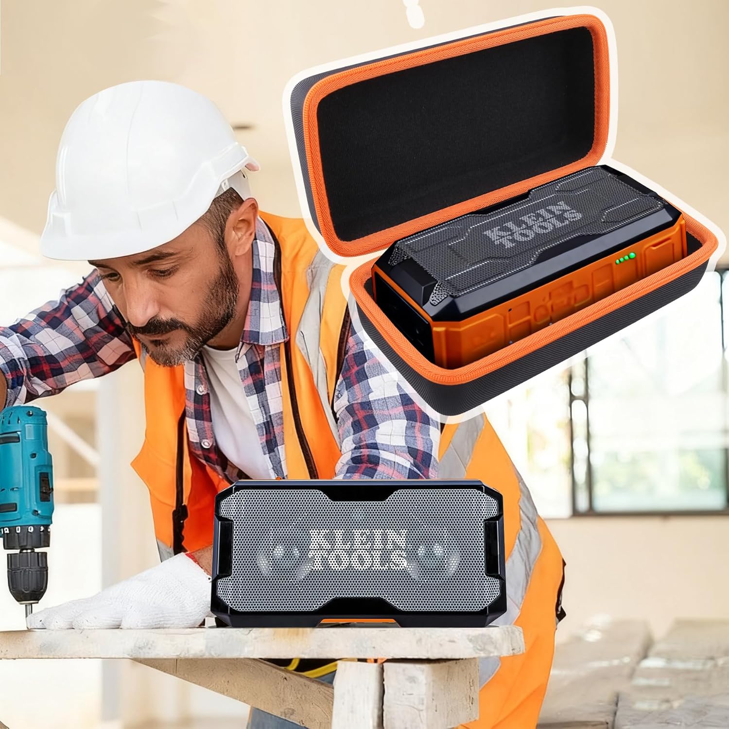 khanka for Klein Tools 69365MB Modbox Bluetooth Speaker Case, Hard Carrying Case for Klein Tools Modbox 69365MB Portable Wireless Speaker with Magnetic Mounting,Case Only - Image 8