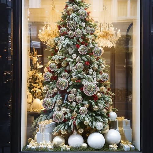 Vista 171 de AMS - Adornos chapados, bolas de Navidad, para decoración de fiestas de vacaciones, colección de árbol para boda, Acción de Gracias, fiesta