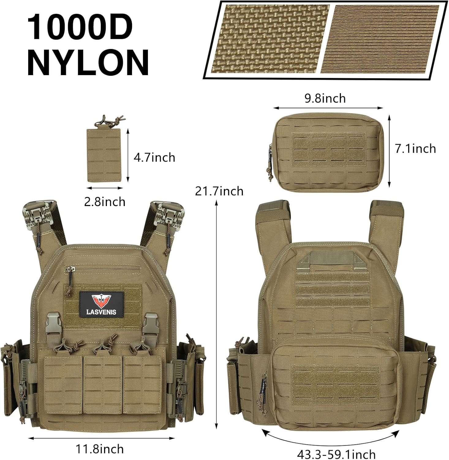 Tactical Vest for Men Weighted Vest Fully Adjustable Outdoor Training Gaming Vests…