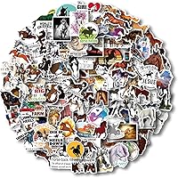 Vista 1 de AOWDIAO Paquete de 100 calcomanías de caballos, calcomanías de vinilo impermeables para botella de agua, laptop, recuerdos y regalos de fiesta