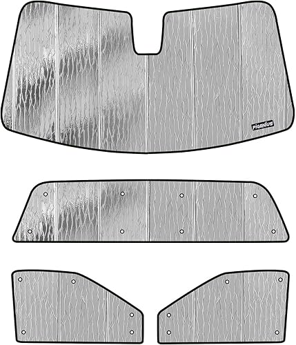Miniatura 13 de Combo de parasol para parabrisas y portón trasero para Chevy Silverado 2500/3500 HD 2019-2025 Crew Cab (puerta trasera no abierta), reversible